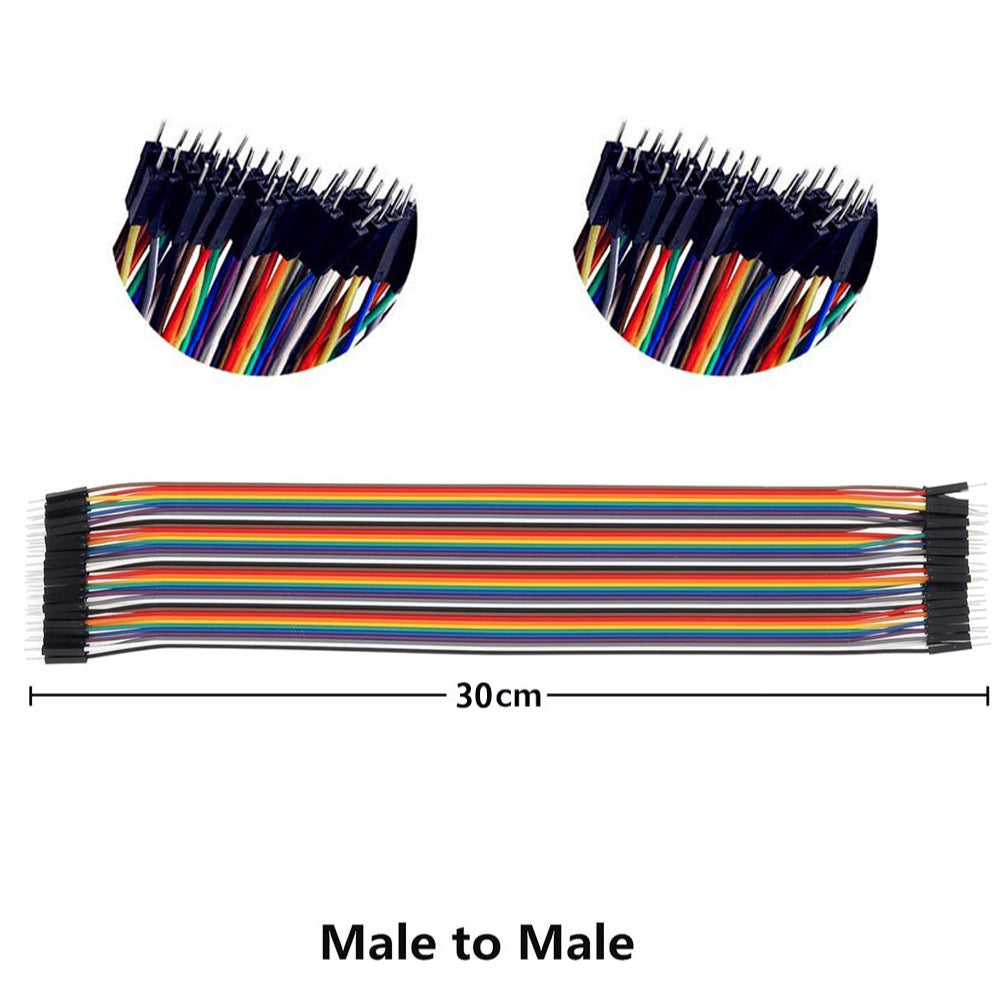 40pin 10cm 15cm 20cm 30cm Multicolored Dupont Wire Line Male to Female,Male to Male, Female to Female Breadboard Jumper Wires Ribbon Cables Kit Compatible for Arduino