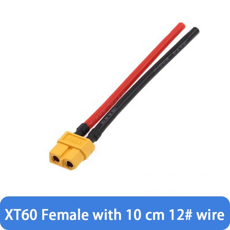 Amass XT60 Connector with Cable - High-Current Gold-Plated Charging Plug for RC LiPo Batteries