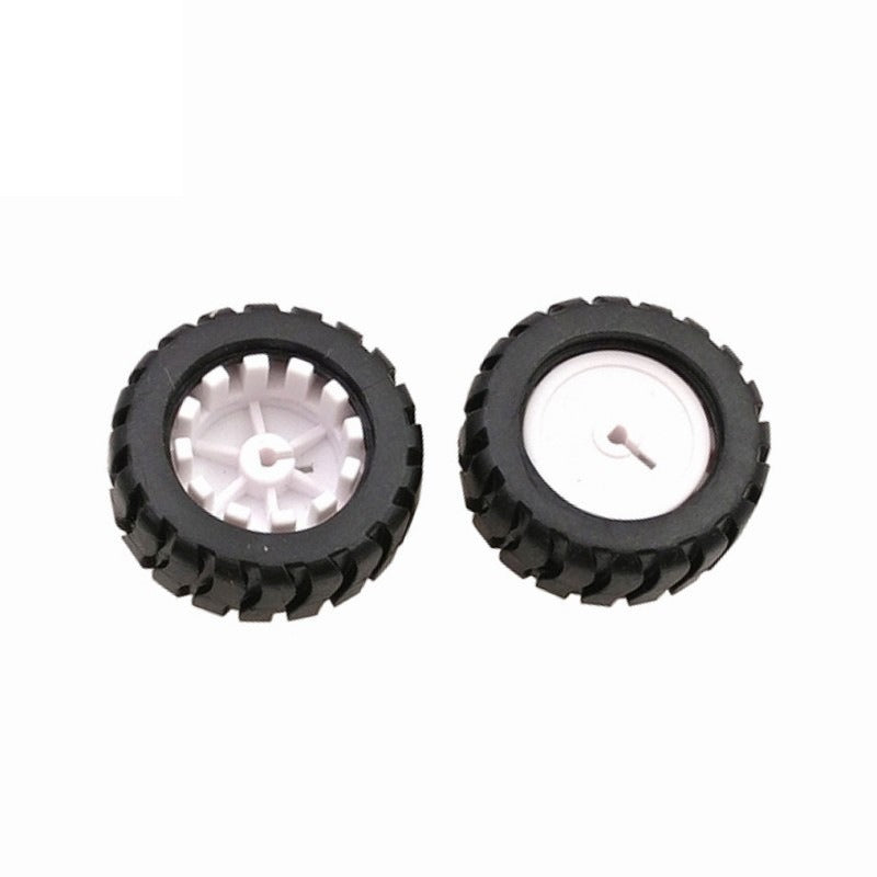 Rubber Wheel N20 ABS 43X19MM, D type 3mm hole