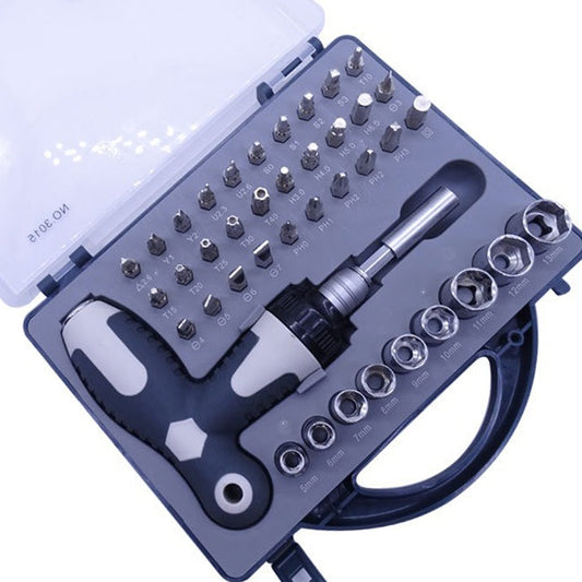 41-in-1 Home Repair & Auto Repair T-Type Ratchet Telescopic Socket Hex Screwdriver Set