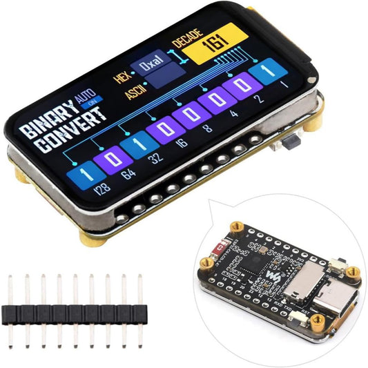 Waveshare ESP32-C6 1.47inch Display Development Board, 172×320, 262K Color, 160MHz Running Frequency Single-Core Processor, Supports Wi-Fi 6 & BLE, with Colorful RGB LED,