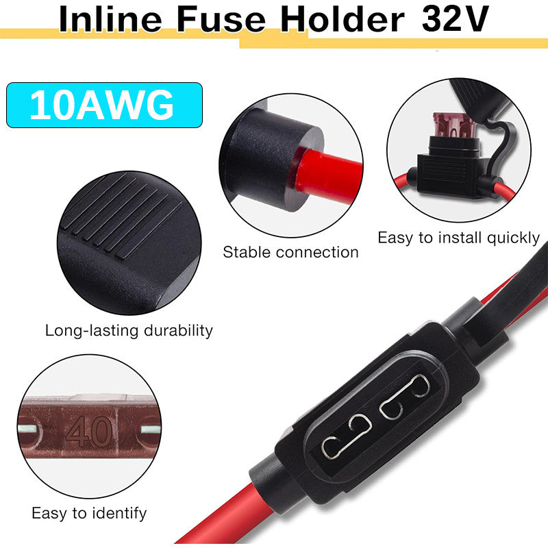 18/16/14/12/10AWG Waterproof 32V Medium Auto Fuse Holder 1A-50A