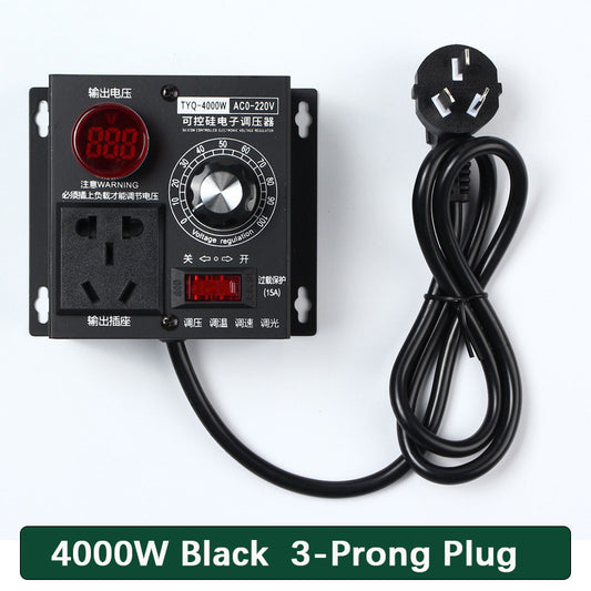 3000W 4000W AC 220V Motor Speed Controller Speed Control Switch Variable Voltage Regula Control LED Dimmer