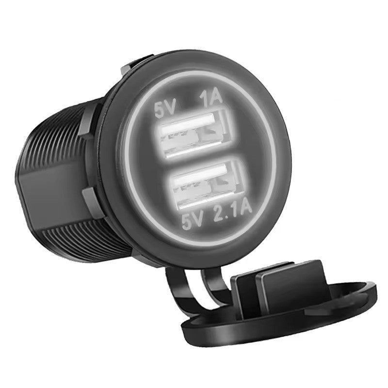 5V 3.1 A 12V dual USB Car Charger With panel waterproof power adapter socket outlet motorcycle boat vehicles