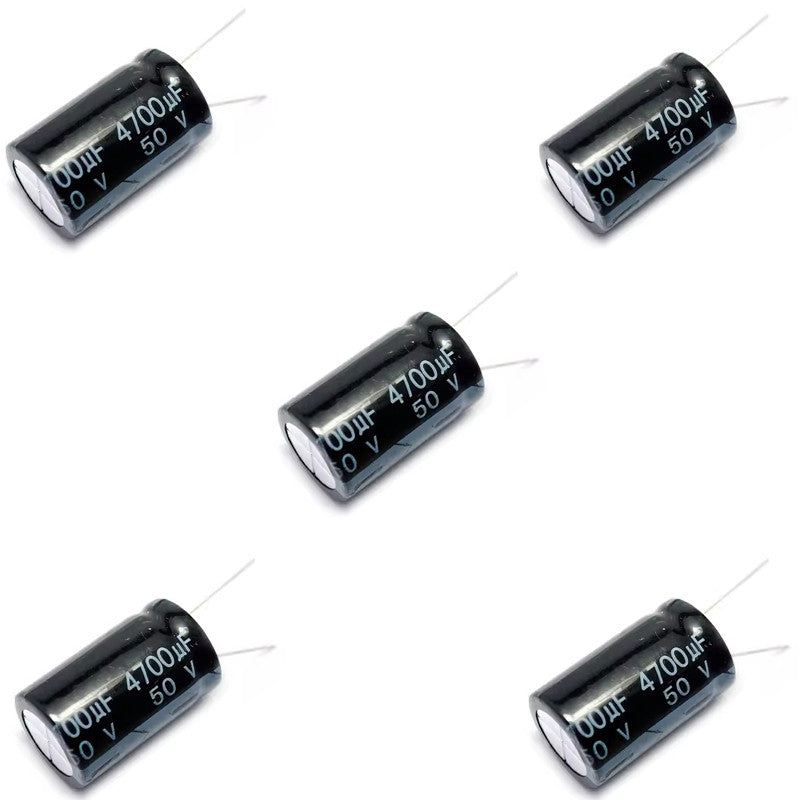 5Pcs 4700uF 50V Aluminum Electrolytic Capacitor 22 * 35mm