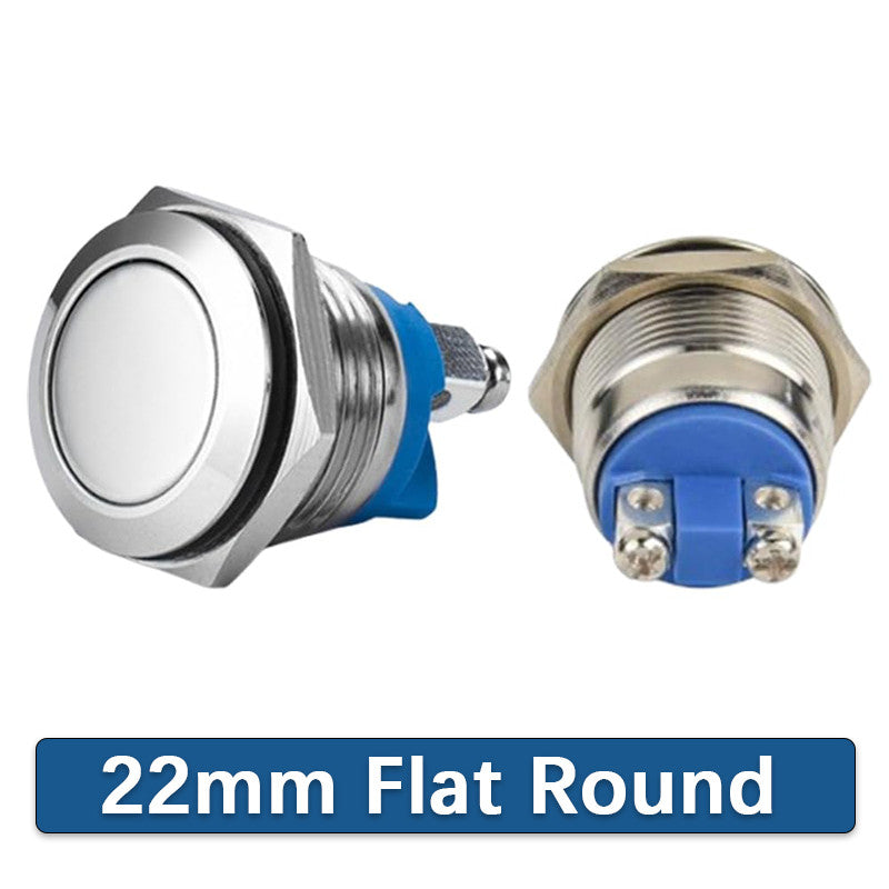 16mm 19mm 22mm 3A/12V/24V DC 220V AC Metal Waterproof Push Button Momentary Horn Switch Start 1PC