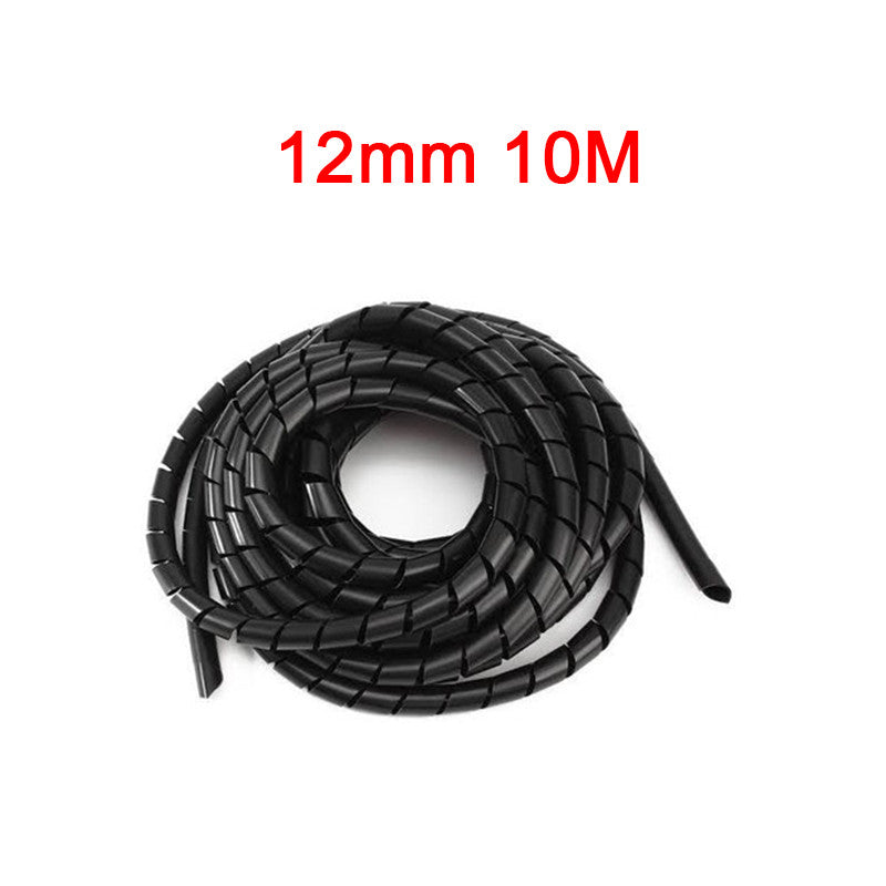 Spiral Wrapping Band 10/12 meters Spiral Cable Wrap Wire Organizer Tube Flame Retardant Casing Sleeves