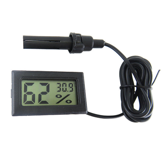 LCD Digital Thermometer Hygrometer Tester Temperature Humidity Meter Black FY-12