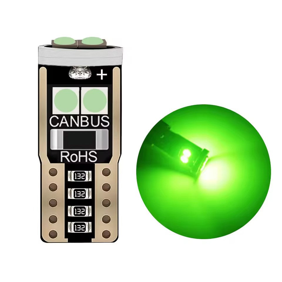 1PCS T10 led park light Car W5W canbus light 6SMD 3030 LED Instrument Lights bulb Wedge Plate Dome light no error 12V 6000K car motorcycle light