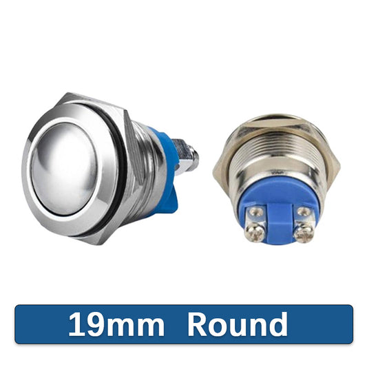 16mm 19mm 22mm 3A/12V/24V DC 220V AC Metal Waterproof Push Button Momentary Horn Switch Start 1PC