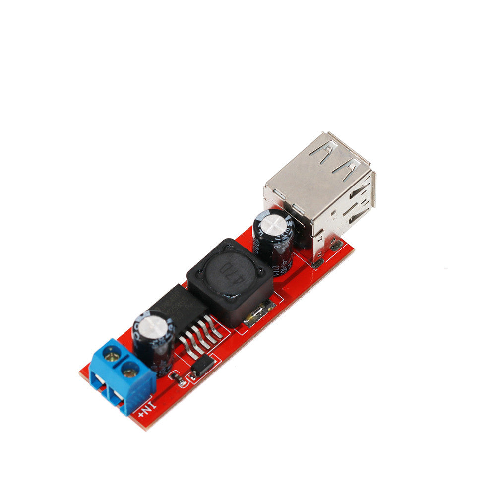 Fulabs Dual USB Output 9V / 12V / 24V / 36V Car Charger Switch 5V DC-DC Power Supply Module 3A Buck Regulator