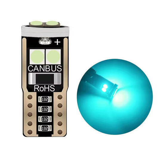 1PCS T10 led park light Car W5W canbus light 6SMD 3030 LED Instrument Lights bulb Wedge Plate Dome light no error 12V 6000K car motorcycle light