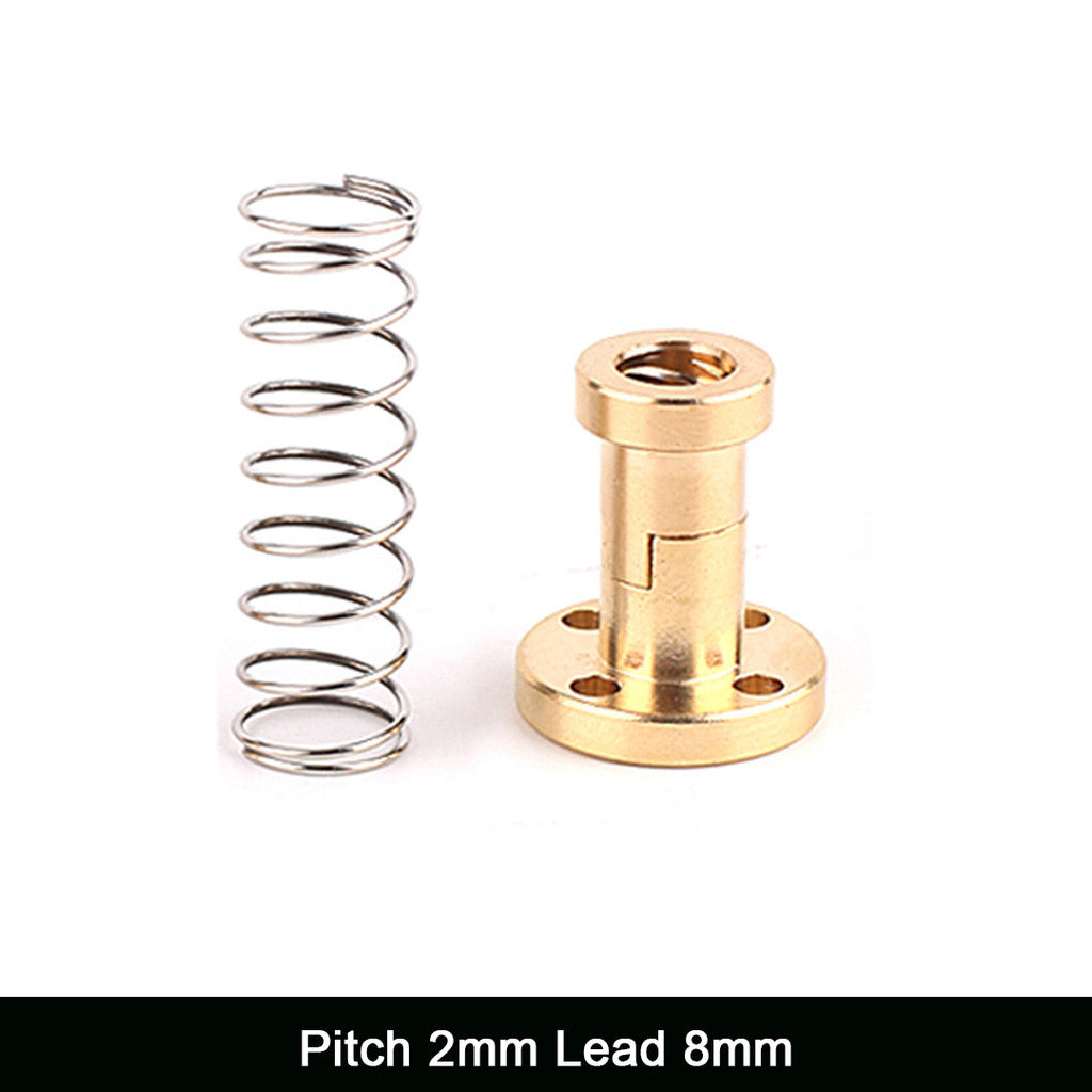 T8 Anti Backlash Spring Loaded Nut Elimination Gap Nut for 8mm Threaded Rod Lead Screws DIY CNC 3D Printer Parts