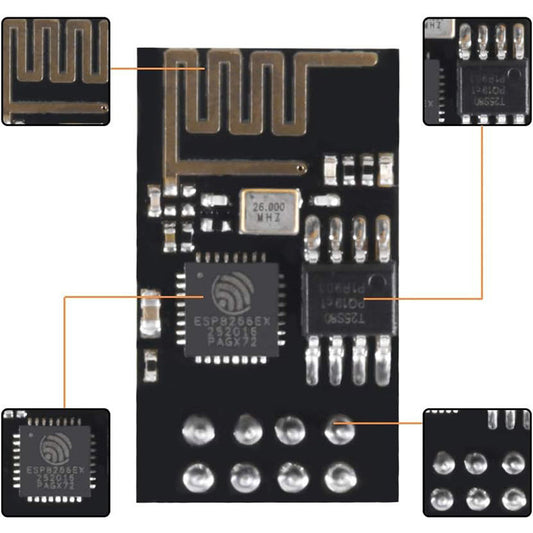 ESP8266 ESP-01 ESP-01S ESP-07 ESP-07S ESP-12 ESP-12E ESP-12F WIFI wireless module wireless transceiver