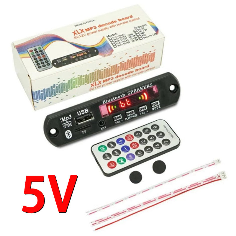 5V 12V Bluetooth 5.0 MP3 Player Decoder Board for car FM Radio TF USB 3.5mm AUX Module Receiver Audio Amplifier Board With Remote Control