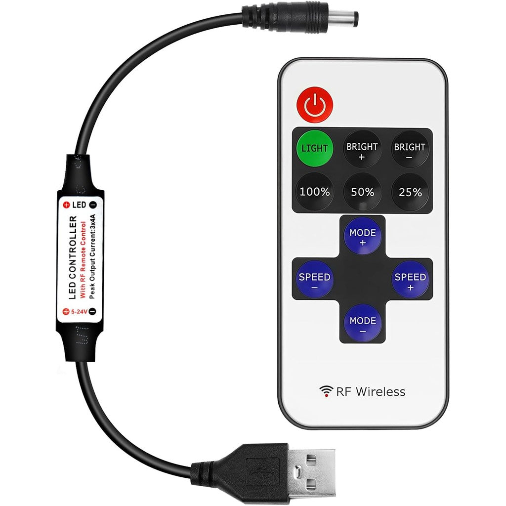 12V Rf Wireless Remote Switch Controller Dimmer For Mini Led Strip Light