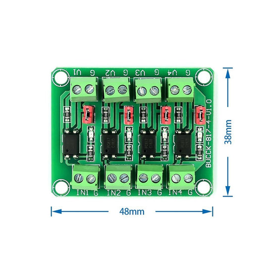 1pcs PC817 Optocoupler Isolation Board Voltage Converter Adapter Module 3.6-30V Driver Photoelectric Isolated Module