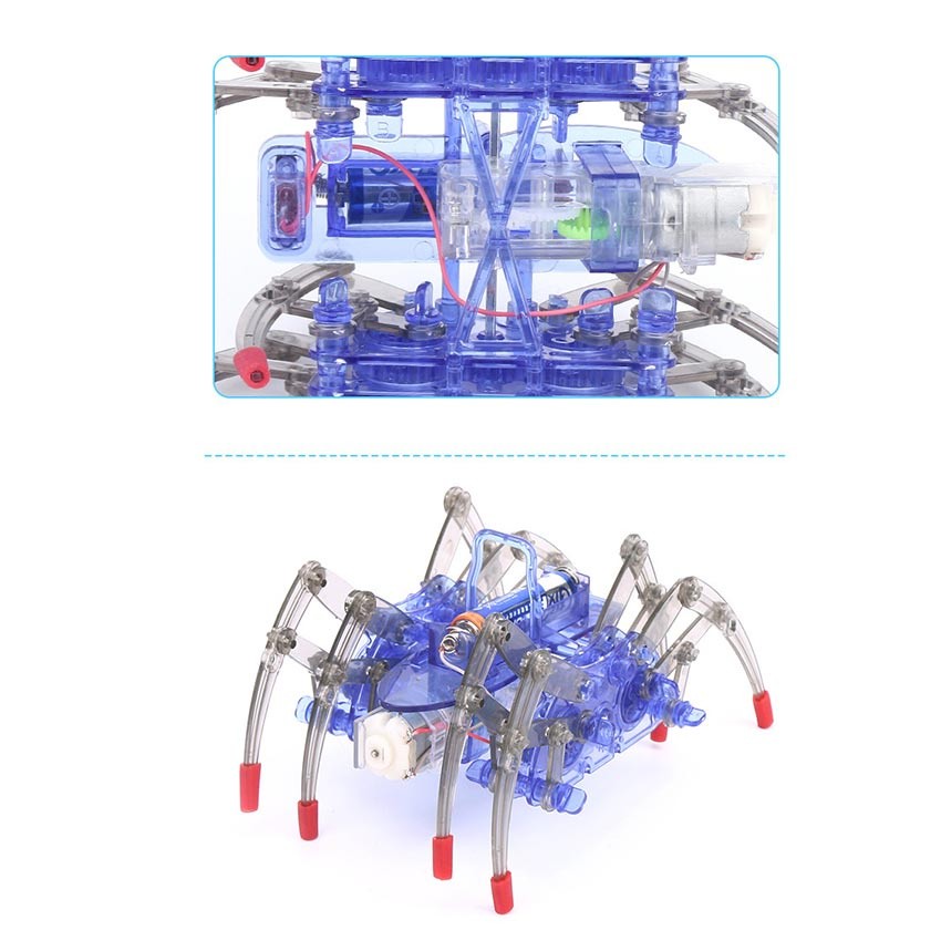1pcs DIY Electronic Assemble Educational Toy For Children Electric Spider Robot Kid Toy