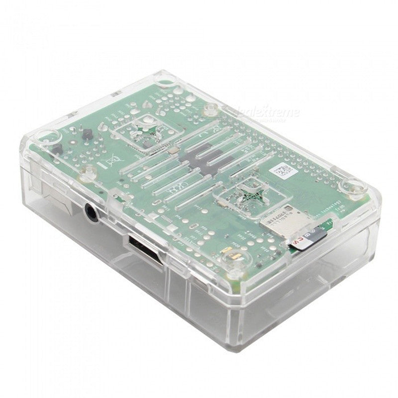 1pcs Raspberry Pi Clear Case Enclosure with Fan for Raspberry Pi 3 3B/3B+