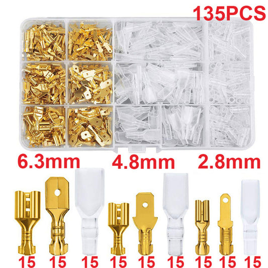 Box Insulated Male Female Wire Connector 4/4.8/6.3mm Electrical Crimp Terminals Termin Connectors