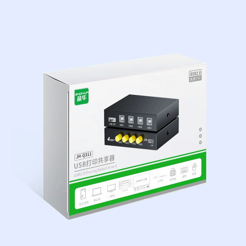 Mini 4 Ports 2Ports USB Printer Scanner Sharing Share Switch Splitter Box Hub
