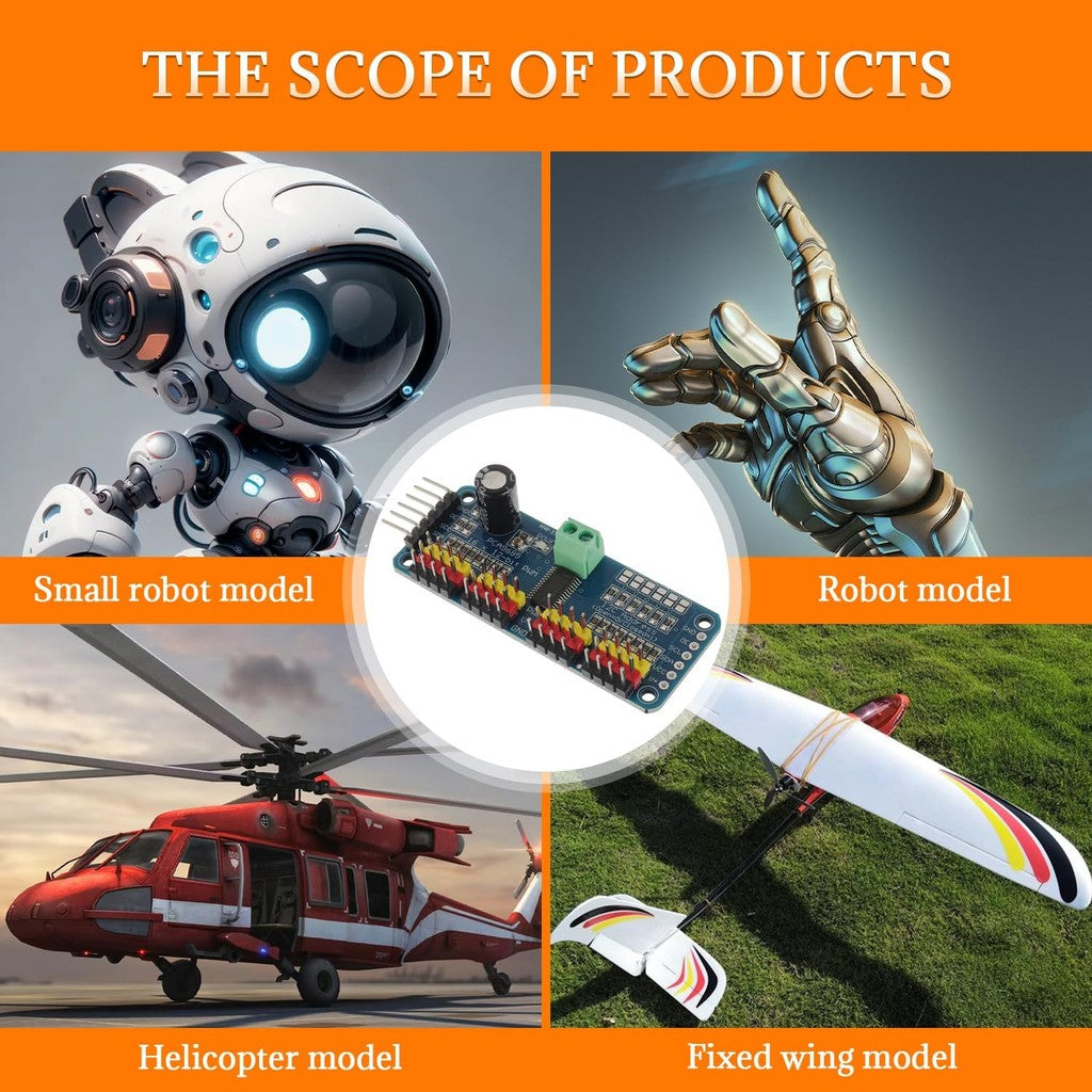 16 Channel 12-bit PWM/Servo Driver-I2C interface PCA9685 module Raspberry pi shield module servo shield