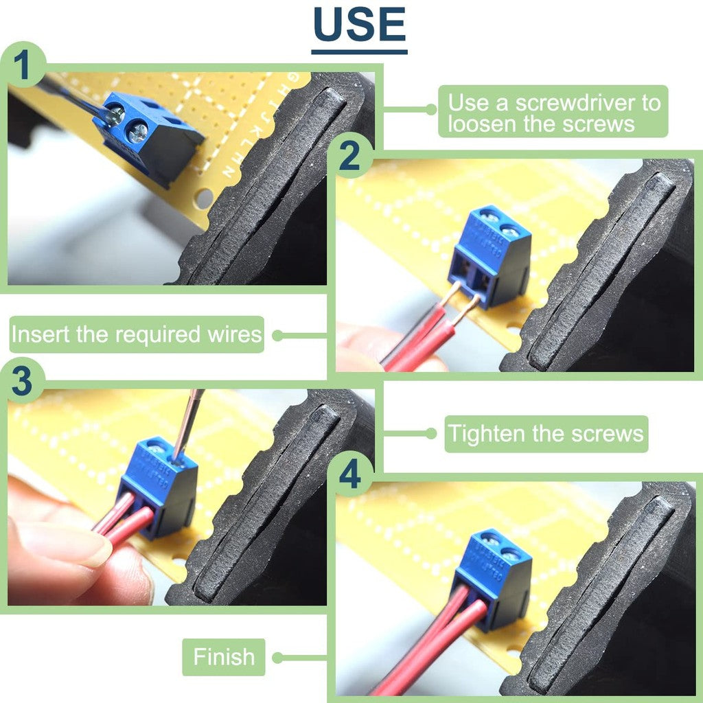 10Pcs KF301- 2P Screw 5.0mm Terminal Block 2 Pin 3 Pin Pcb Terminal Block Connector