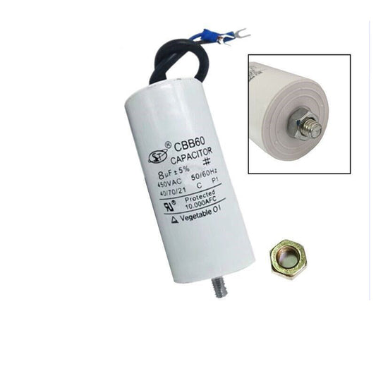 1pcs CBB60 400V 450V AC Starting Capacitor CBB60 5% 8uF 10uF 12uF 15uF 35uF for Washing Machine