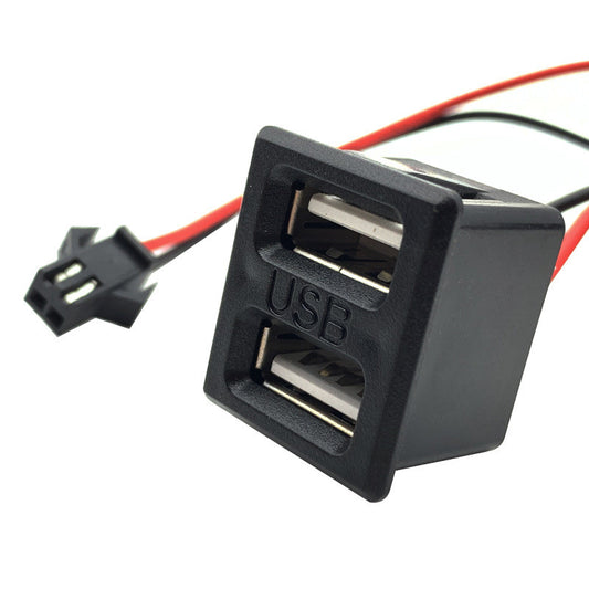 1pcs Double Layer Usb Female Base Type-C Socket and Female Usb Lamp Charging Socket Power Socket With Cable Connector