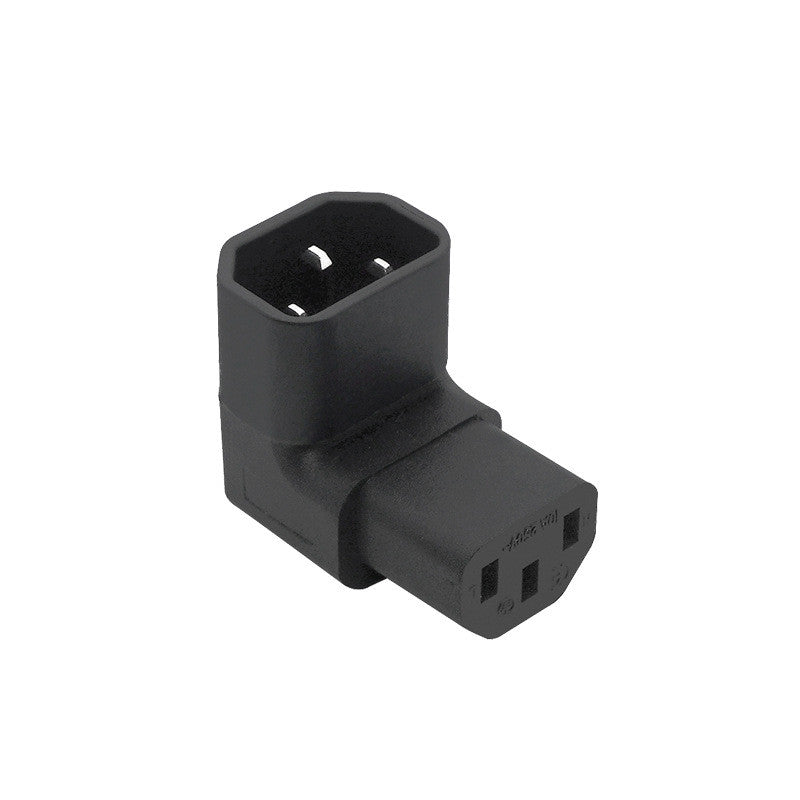 1pcs Right Angled M/F IEC 320 Adapter C14 to C13 AC 3 pins