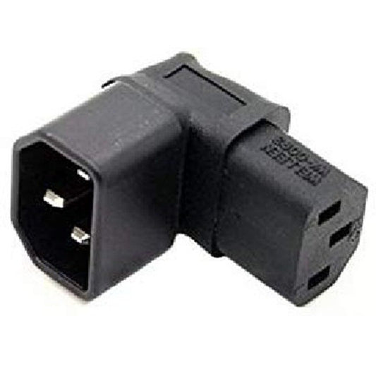 1pcs Right Angled M/F IEC 320 Adapter C14 to C13 AC 3 pins