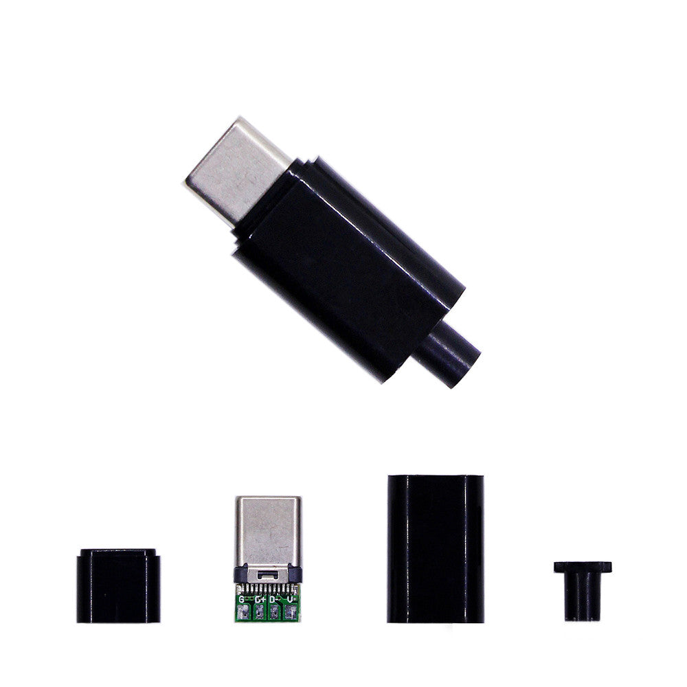 Fulabs 5pcs TYPE-C USB Plug Male connector With PCB 24pin welding Data line interface DIY data cable accessories