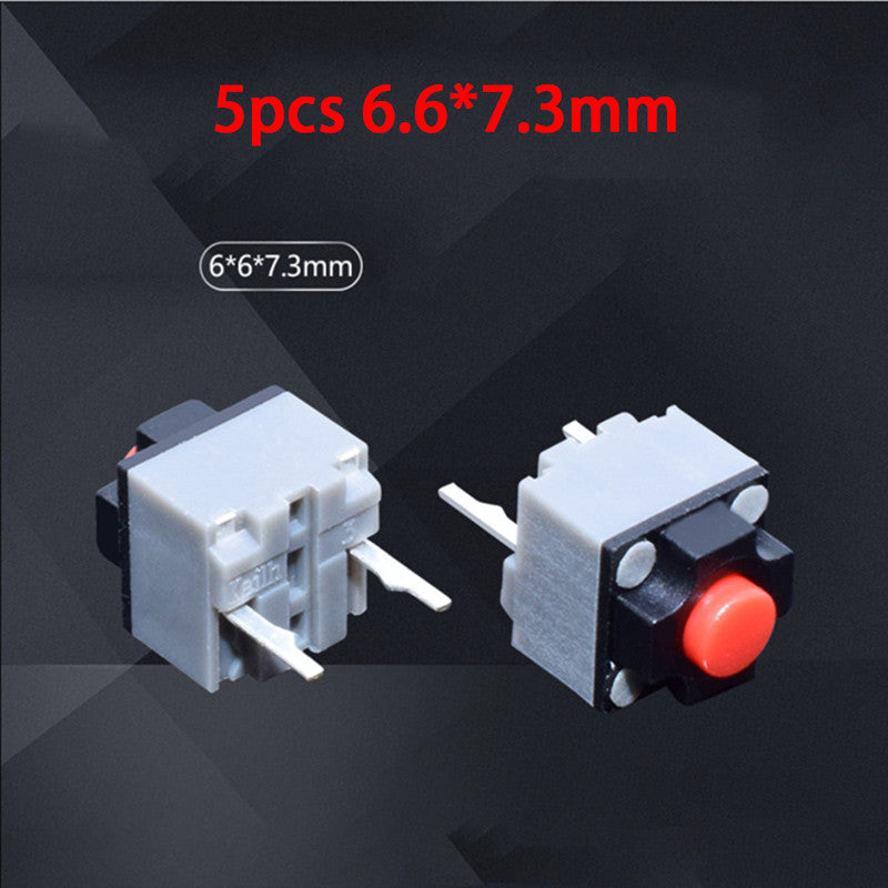 4Pcs 6*6*7.3mm Square Silent Mouse Micro Switch Button Compatible with Logitech Mouse 10 Millions Lifetime