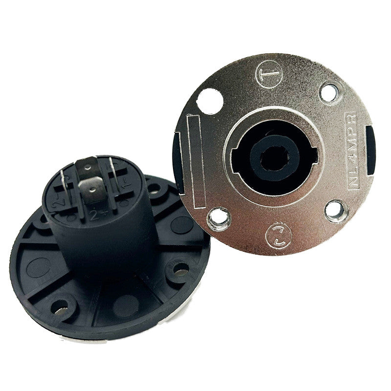 1pcs NL4MPR 4 Pole Metal Round Female Panel Mount Socket Twist Lock Speaker