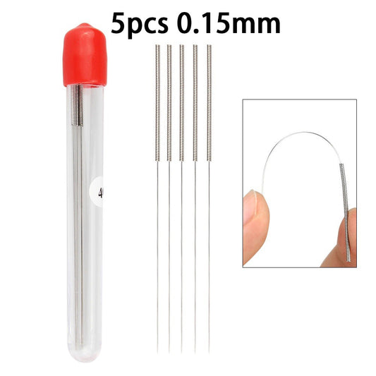 Fulabs 5Pcs Stainless Steel Cleaning Needle 0.15mm 0.25mm 0.3mm 0.35mm 0.4mm Part Drill For V6 Nozzle 3D Printers Parts