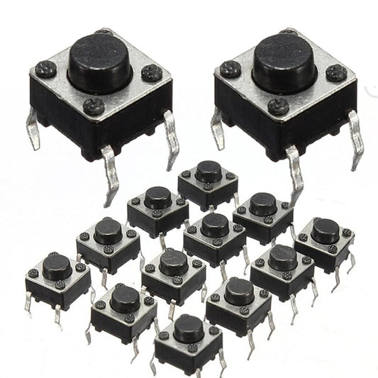 100pcs button Touch switch 6*6*5 keys button DIP 4pin 6*6*5mm Light touch switch DIP4 /OFF Touch 6x6x5