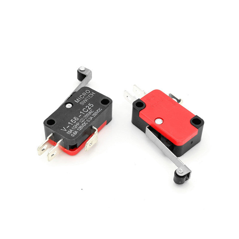 2pcs Fulabs Micro Limit Switch Snap Long Straight Hinge Lever Arm SPDT Switch 15A Spare Parts Only