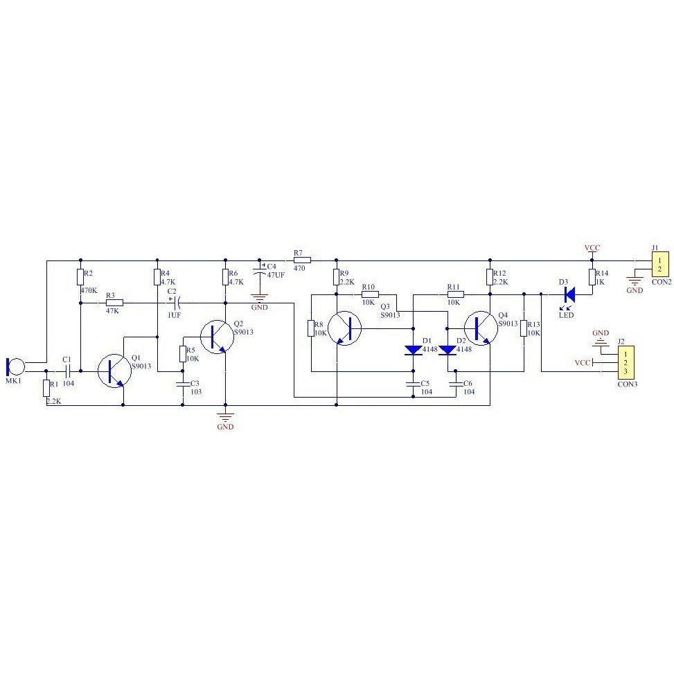 Fulabs Electronic Acoustic Clap Control Switch DIY Kit Sound Sensor Electronic Circuit DIY Suit