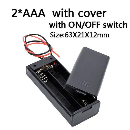 AAA Size 1/2/3/4 Slot Battery Holder Storage Box Case with Wire Lead