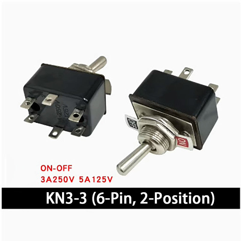 KN3 Toggle Switch 2Pos 2Pin 4Pin 6Pin 2A 250V KN3-1 KN3-2 KN3-3 Waterproof Cover