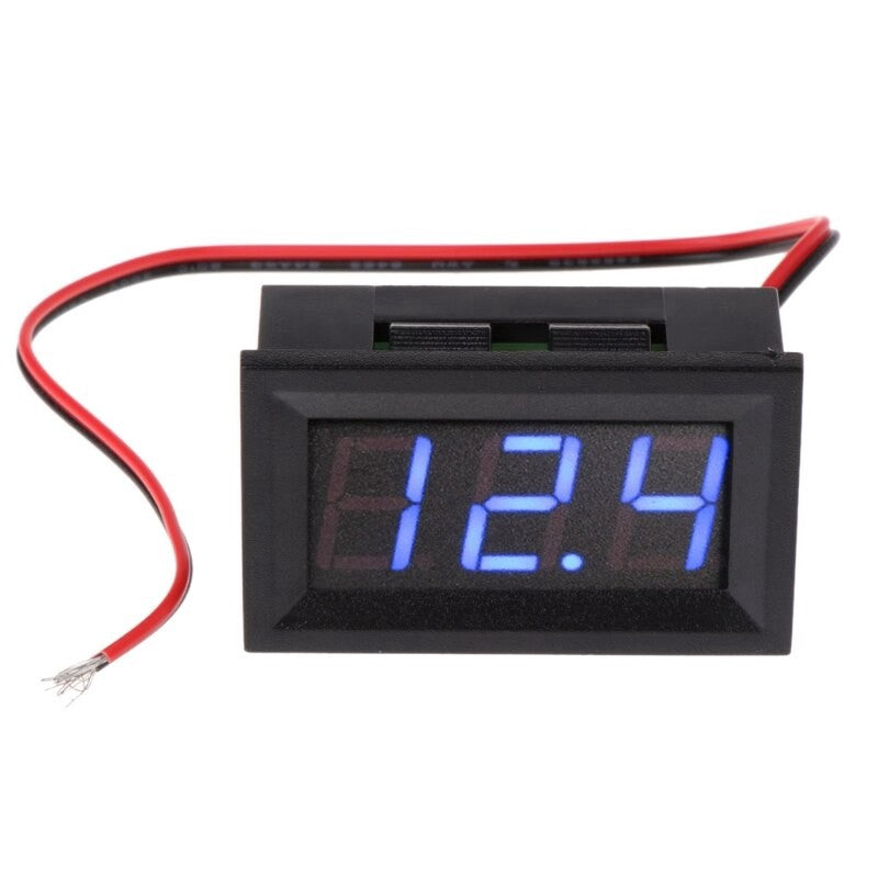 DC 5V-120V Digital Voltmeter Panel Gauge 2 Wires 0.56 inch LED Mini Voltage Meter Table Red Green Blue Display