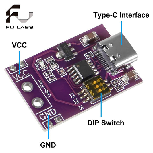 Type-C PD/QC/AFC fast charge decoy trigger support 5V 9V 12V 15V 20V fixed voltage output