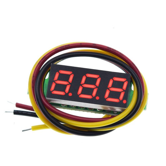 0.28 inch DC 0-100V 3-Wire Mini Gauge voltage meter Voltmeter LED Display Digital Panel Voltmeter Meter Volt Detector Blue Red Green Yellow