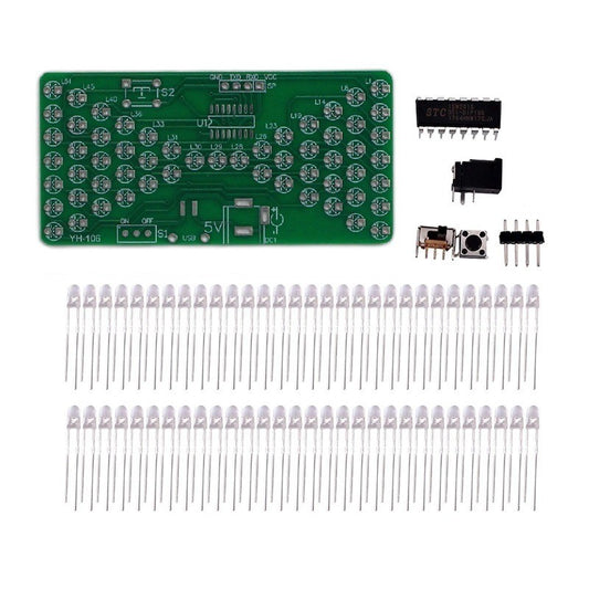 Fulabs Electronic Hourglass DIY Kit Funny Electric Production Kits Precise With LED Lamps Double Layer PCB Board 84*40mm