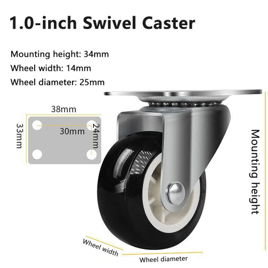 1 inch 1.5 2 2.5 3inch Ball Caster Wheel / rubber Caster /universal office chair Wheel Swivel (With Lock & Without Lock)