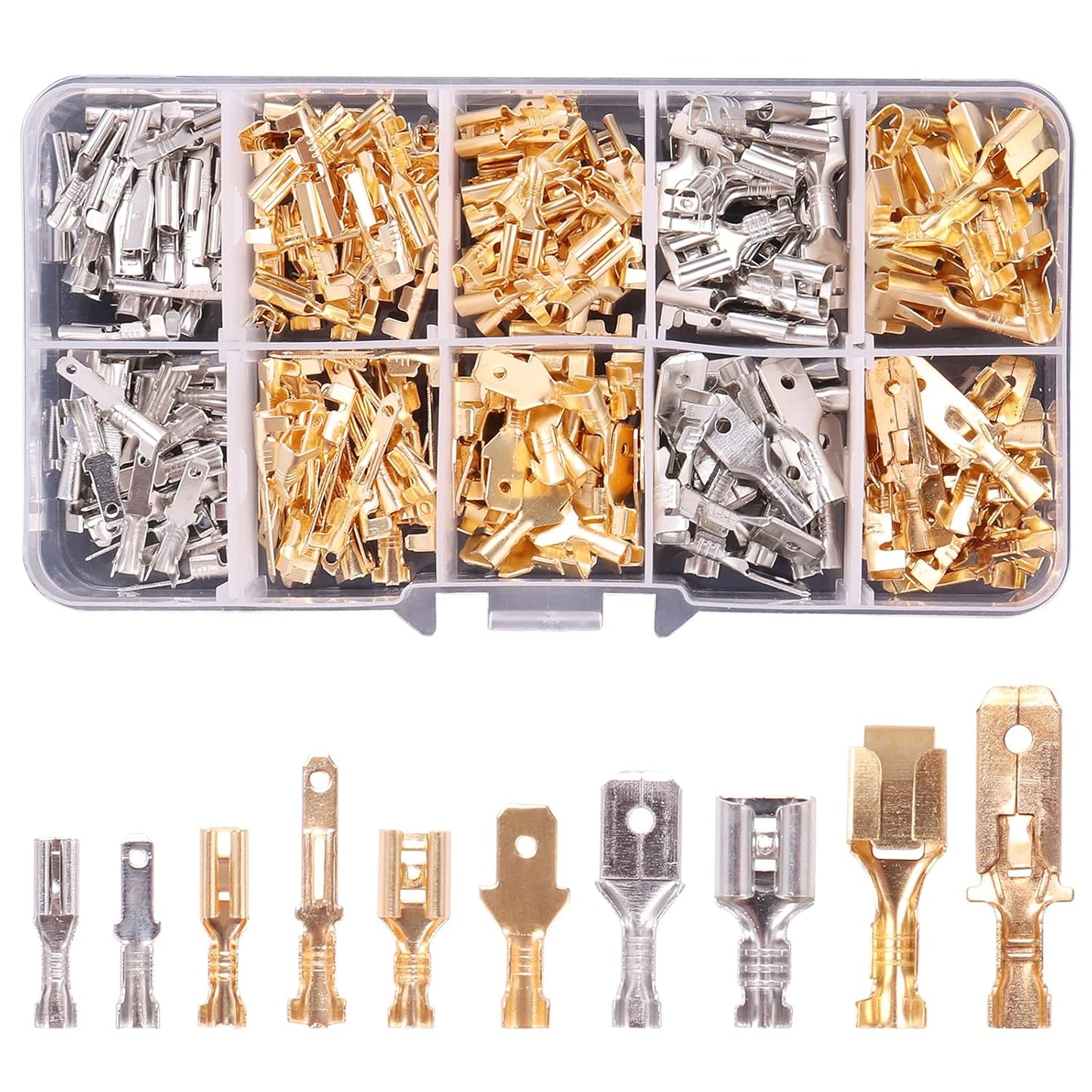 Box Insulated Male Female Wire Connector 4/4.8/6.3mm Electrical Crimp Terminals Termin Connectors