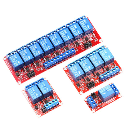 5V 12V  24V 1 2 4 6 8 Way Channel Relay Module High or low level with Optocoupler  AC 240V DC 30V for Arduino