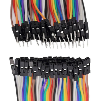 40pin 10cm 15cm 20cm 30cm Multicolored Dupont Wire Line Male to Female,Male to Male, Female to Female Breadboard Jumper Wires Ribbon Cables Kit Compatible for Arduino