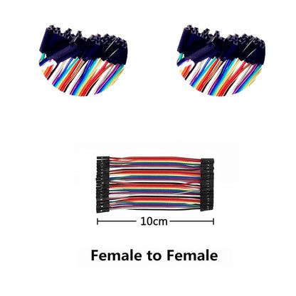 40pin 10cm 15cm 20cm 30cm Multicolored Dupont Wire Line Male to Female,Male to Male, Female to Female Breadboard Jumper Wires Ribbon Cables Kit Compatible for Arduino