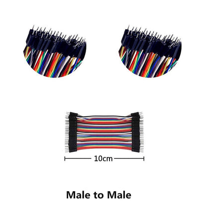 40pin 10cm 15cm 20cm 30cm Multicolored Dupont Wire Line Male to Female,Male to Male, Female to Female Breadboard Jumper Wires Ribbon Cables Kit Compatible for Arduino